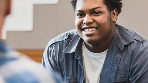 Smiling student